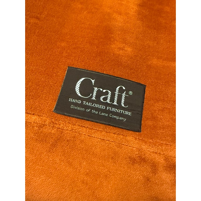 Orange 1970s Mid Century Modern Club Chair by Craft Associates for Lane Furniture For Sale - Image 8 of 11