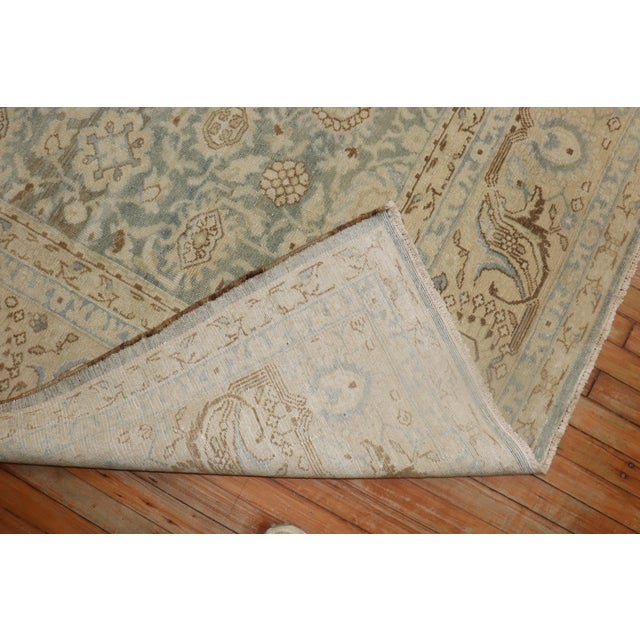 Antique Zabihi Collection Light Blue Green Persian Malayer Rug - 10'10" x 13'3" For Sale In New York - Image 6 of 11