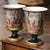 Decorate a mantel, a console or a buffet with this colorful pair of antique vases. Hand crafted in France circa 1870 and...