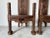Gothic Antique Spanish Gothic Revival Carved Wood Throne Chairs – A Pair/ Sold For Sale - Image 3 of 12