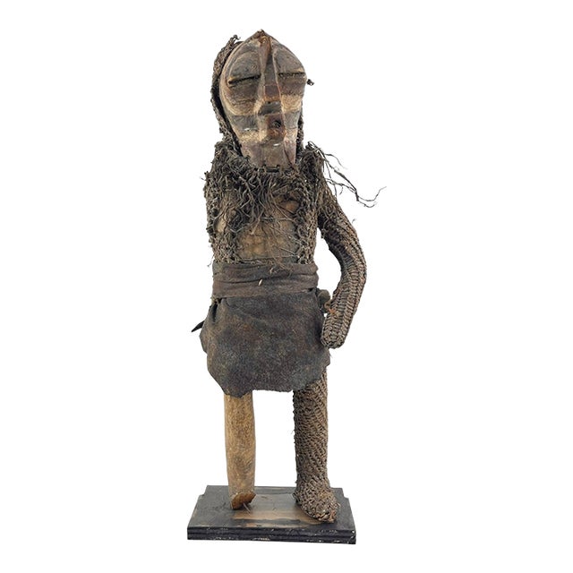 Early 20th Century Songye Nkishi Power Fetish Figure on Custom Stand For Sale