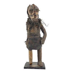 Early 20th Century Songye Nkishi Power Fetish Figure on Custom Stand