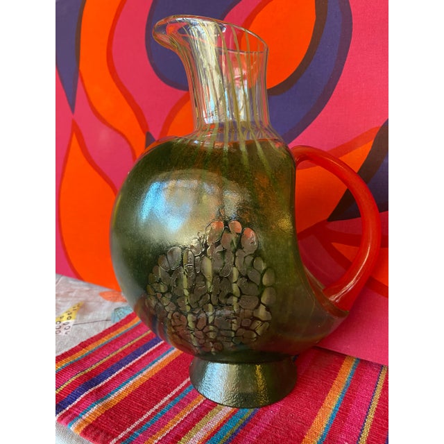 Kjell Engman Kosta Boda Large Art Glass Pitcher For Sale - Image 10 of 10