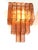 Mid-Century Modern Luxury Italian Amber-Rosè “Squared” Murano Glass Gold Wall Sconces -Set of Two For Sale - Image 3 of 4
