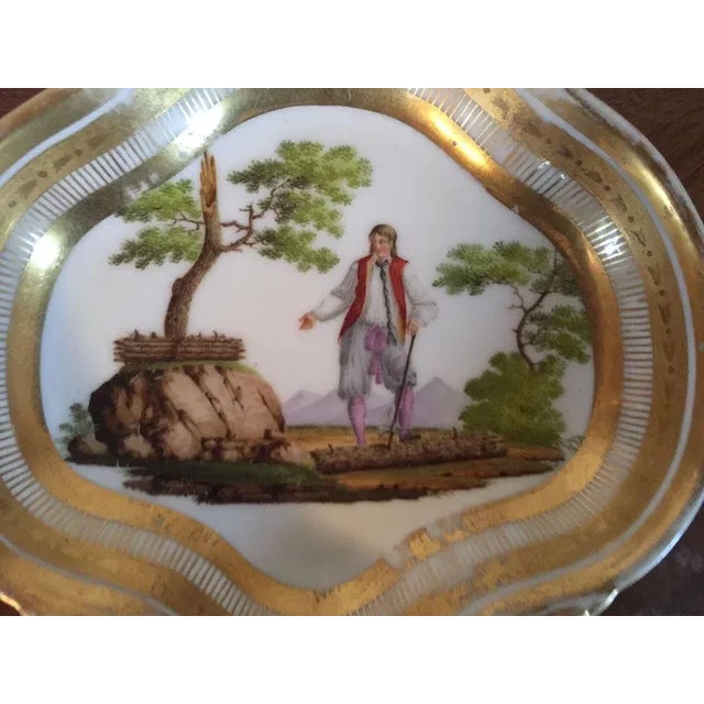 Early 19th Century Early 19th Century French Empire Paris Porcelain Shell-Shape Dish For Sale - Image 5 of 9