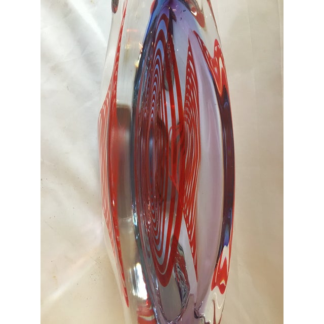 Glass Large Giuliano Tosi Signed Murano Art Glass Mid Century Modern Centerpiece Bowl For Sale - Image 7 of 10