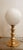 Gold Brass Light with White Sphere For Sale - Image 8 of 12