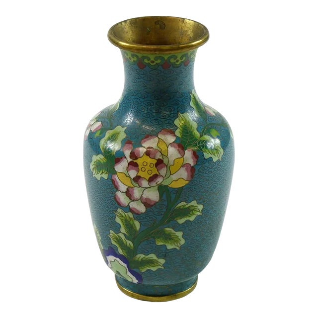 Early 20th Century Chinese Cloisonne Vase For Sale