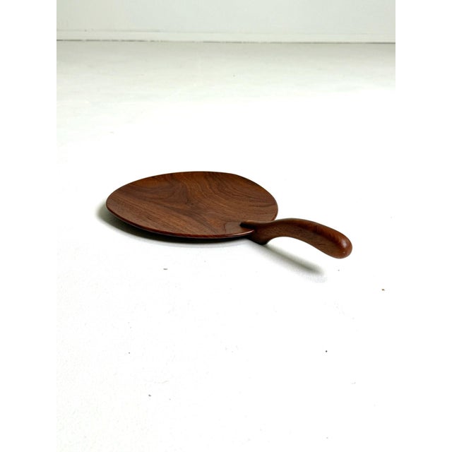 Teak Serving Tray, Denmark, 1950s–60s Beautifully shaped vintage teak serving tray from 1950s–60s Denmark. The soft,...