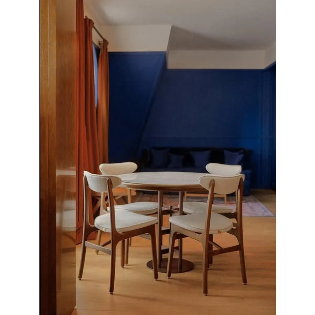 200-190 Chair Boucle Indigo Natural Wood, 2023 For Sale - Image 6 of 7