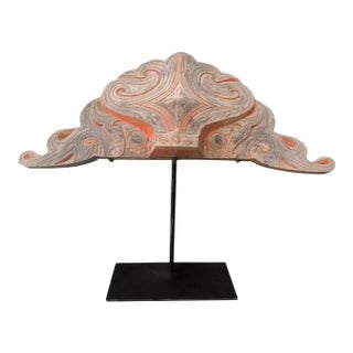 Batak Tribe Wood Singa Panel With Polychrome, Mounted on Metal Stand, C. 1900 For Sale