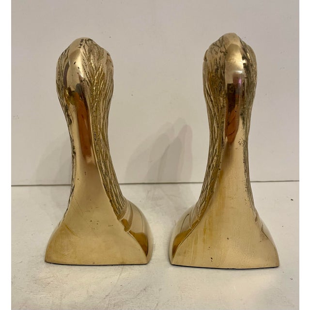 English Pair of Vintage Brass Eagle Bookends For Sale - Image 3 of 7