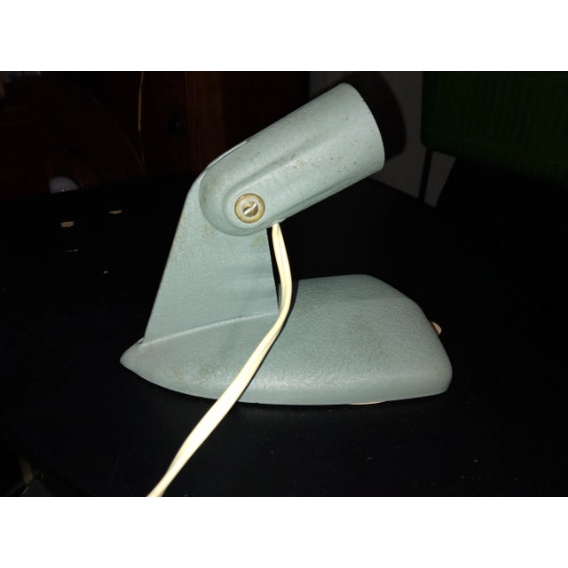 This vintage solid steel sconce was built to last it has an adjustable head has multi-position original hanging plate (see...