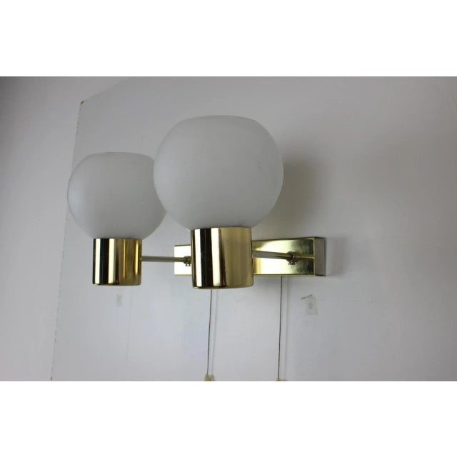 Made in Czechoslovakia. Made of brass, glass. Re-polished. Fully functional. Good, original condition. This piece is...