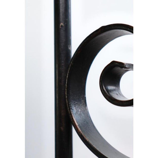 Art Deco Scandinavian Floor Lamp in Wrought Iron with Pleated Shade, 1930s For Sale - Image 11 of 17