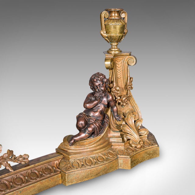 Antique Adjustable Fireplace Fender, English, Bronze, Fire Kerb, Victorian, 1880 For Sale - Image 6 of 12