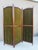 Austrian Secession Three-Panel Paravent in Olive Green Textile, 1910s For Sale - Image 6 of 16