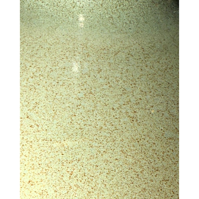 Royal Haeger Vintage Large Mottled Moss & Chestnut Speckled Glazed Bottle Vase (14") For Sale - Image 4 of 18