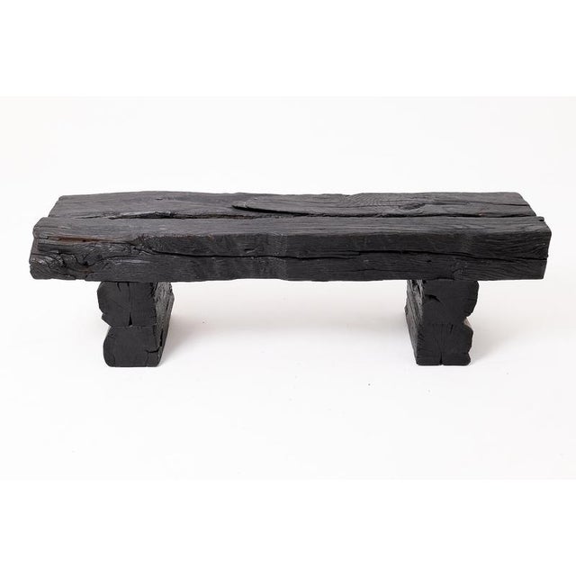 Contemporary Garden Bench by Logniture For Sale - Image 3 of 16