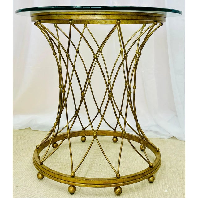 Neoclassical, Maison Jansen Style Round Gilt Metal Coffee Table, Side Table For Sale - Image 12 of 13