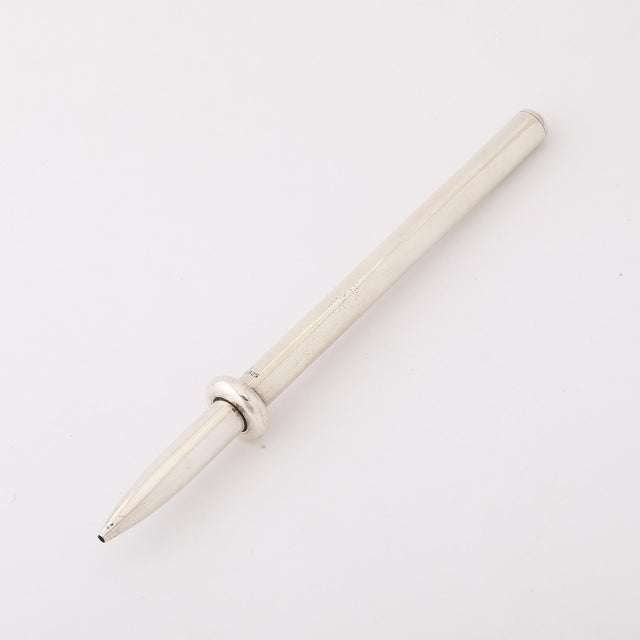 Rare Minimal Sterling Silver Ballpoint Pen, Tiffany & Co Signed Angela Cummings For Sale - Image 11 of 13