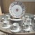 1970s Eight 5 Piece Place Settings of Bernaudaud Limoges Chateaubriand Blue For Sale - Image 5 of 6