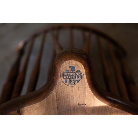 Vintage Heywood Wakefield Fan Back Windsor Dining Chairs, Set of 4 For Sale - Image 13 of 18