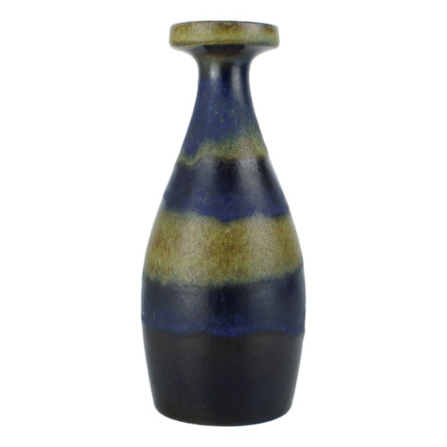 Ruscha Vase in Dark Blue and Earth Tones, 1950s For Sale