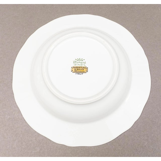 Ceramic Vintage Richard Ginori Italian Fruits Porcelain Rimmed Soup Bowls- Set of 4 For Sale - Image 7 of 8