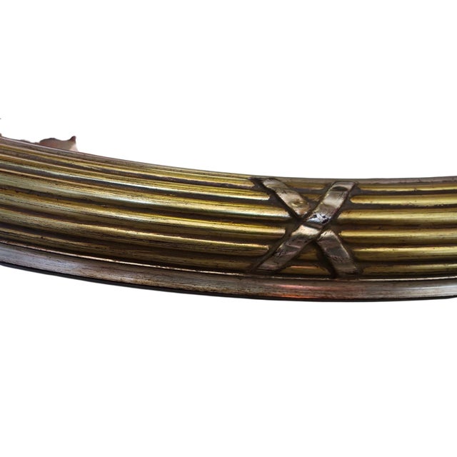 Mid-Century Modern Vintage Oval Wall Mirror, 1950 For Sale - Image 3 of 5