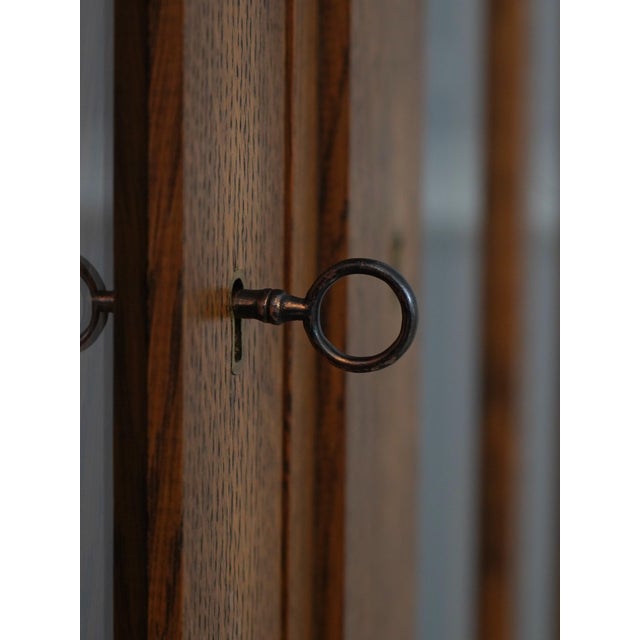 Stickley 2 Door Mission Oak Leaded Door Bookcase For Sale In Philadelphia - Image 6 of 16