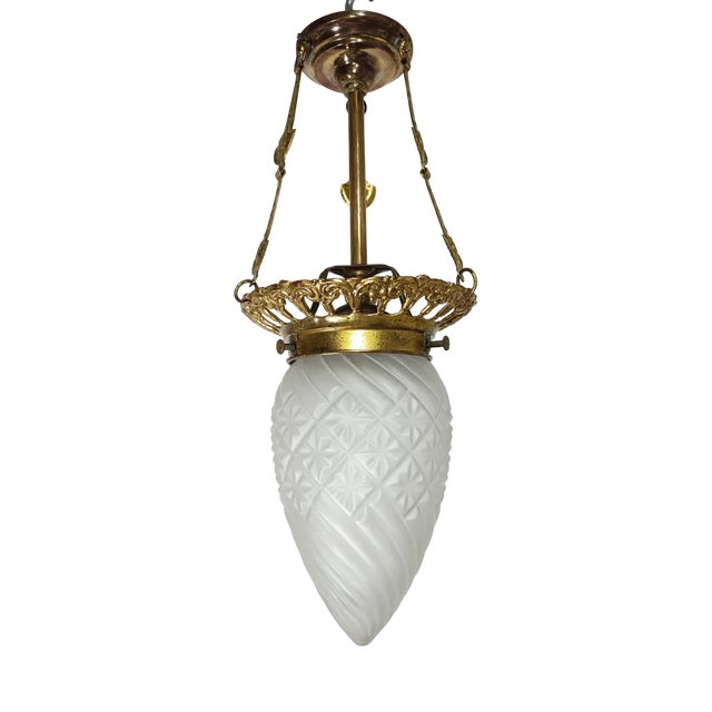 Brass Ceiling Lamp, Spain, 1950s For Sale