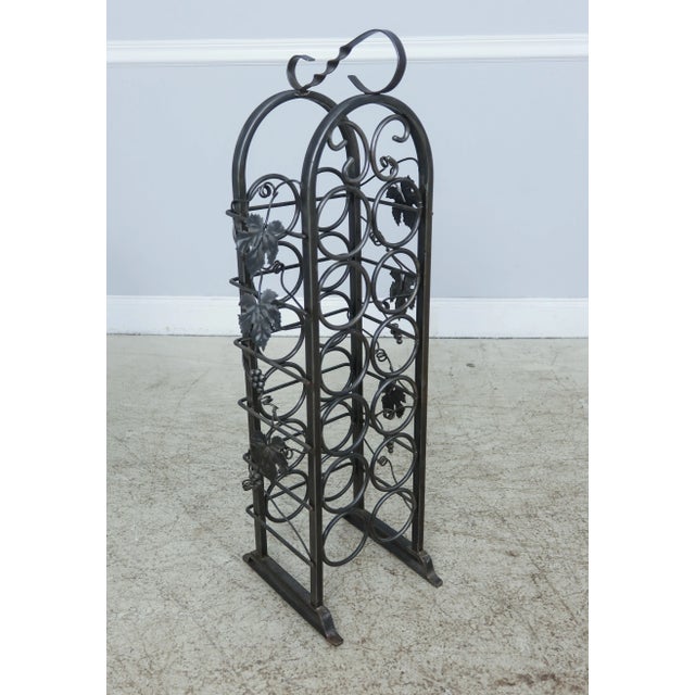 Charleston Forge Attributed Steel & Iron Wine Rack For Sale - Image 10 of 10