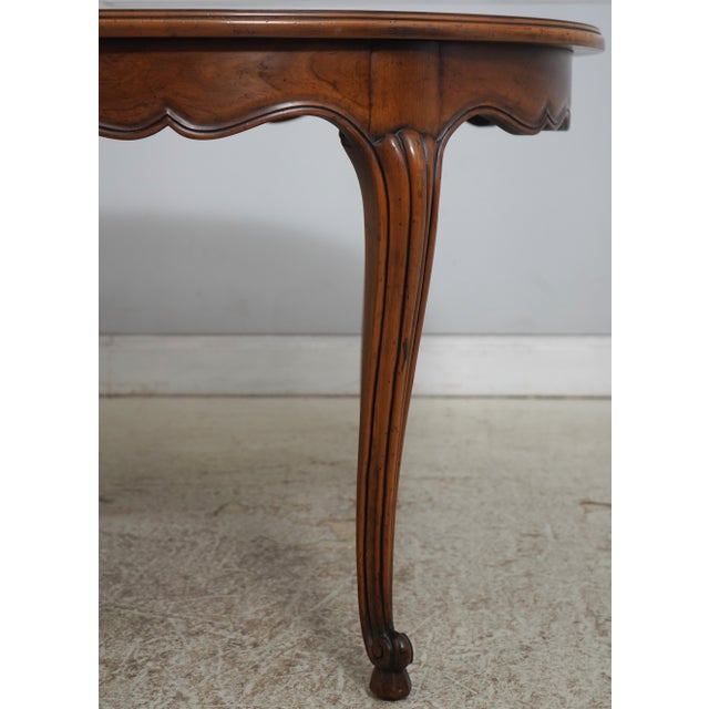 1990s Baker French Walnut Dining Room Table For Sale - Image 5 of 18