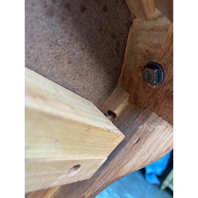 Vintage Mid-Century Modern Wood and Formica Dining Table Featuring Tapered Legs With Metal Tips. For Sale - Image 10 of 11