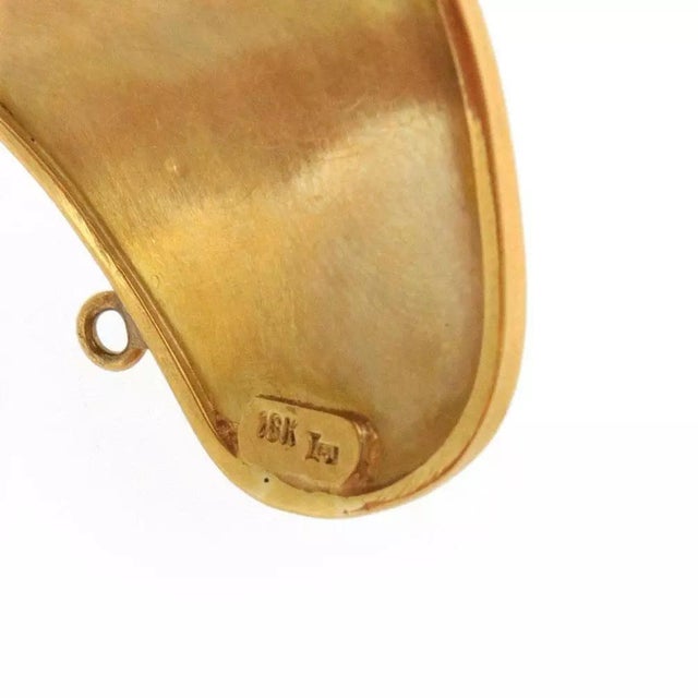 Vintage 1.90ct Rose Cut Diamond Emerald 18k Gold Silver Cuff Bracelet For Sale In Miami - Image 6 of 6