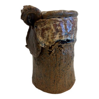 Mid Century Modern Brutalist Vase For Sale