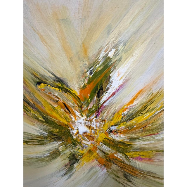 Mid-Century Abstract Oil Painting Canvas Rita L. Frost For Sale - Image 12 of 14