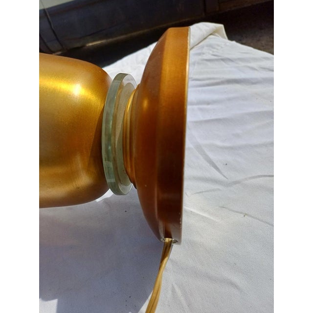 Vintage Gold Aluminum Lamps, 1960s, Set of 2 For Sale - Image 14 of 16