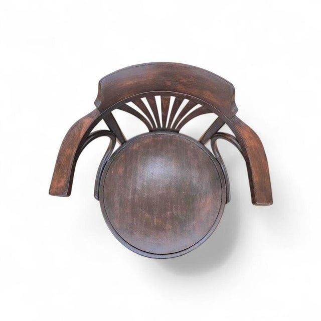 Art Nouveau Style Bentwood Swivel Desk Chair For Sale - Image 4 of 14
