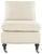 Slipper Chair, Off White & Espresso For Sale - Image 10 of 10