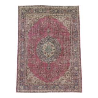 Vintage Turkish Oushak Rug - 8′10″ × 12′3″ For Sale