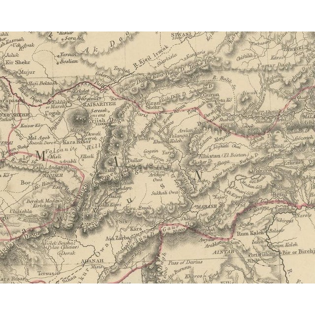 Antique Map of Asia Minor and Cyprus by William Henry F. Plate, 1858 For Sale - Image 6 of 9