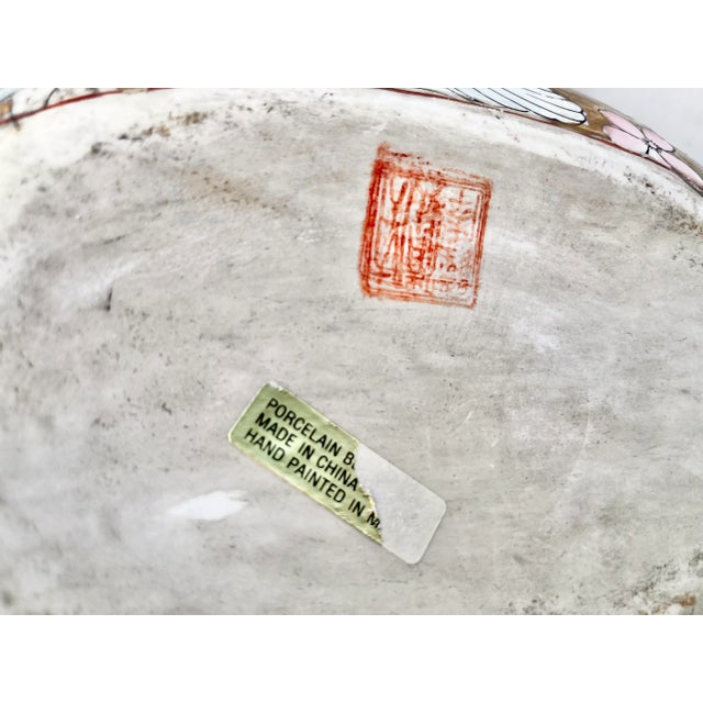 Vintage Hand Painted Porcelain Covered Carp-Form Tureen For Sale - Image 12 of 13