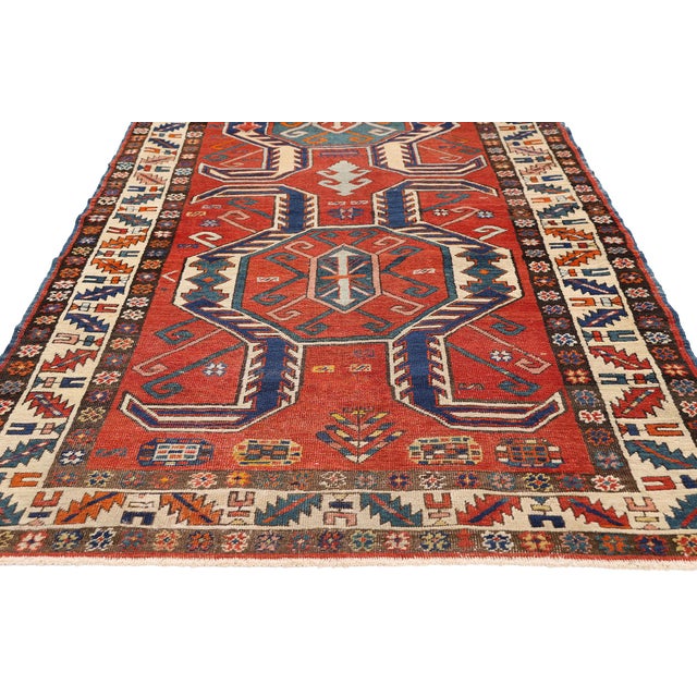 Late 19th Century Persian Karaja Heriz Rug, 03'07 X 11'10 For Sale - Image 4 of 10