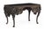 Amazing Portuguese Center Table 19th Century in chestnut wood with carvings, scalloped front, decorated with vegetal...