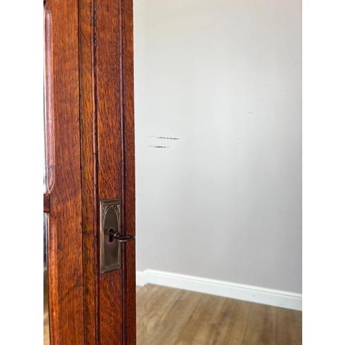 Antique French Style Oak Wardrobe with Mirrored Door For Sale - Image 6 of 18