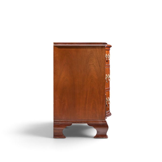 Baker Furniture Company Baker Furniture Georgian Mahogany Bow Front Dresser For Sale - Image 4 of 9