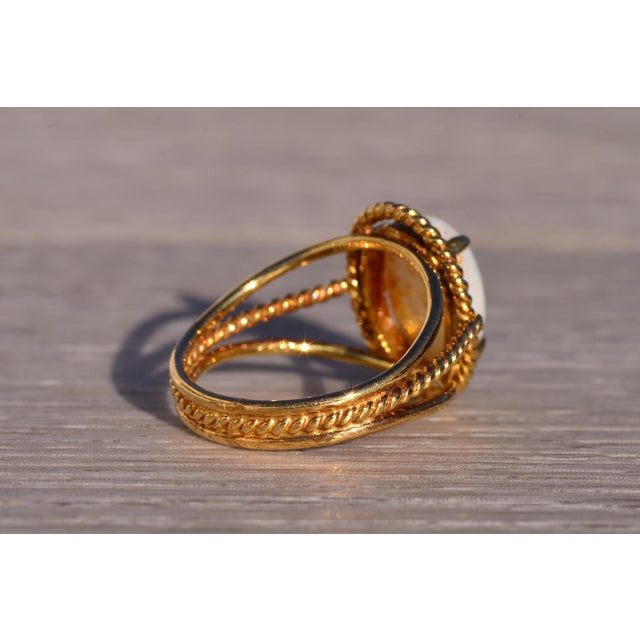 The 150th Avenue: Australian Opal Cocktail Ring in Yellow Gold For Sale In Philadelphia - Image 6 of 10