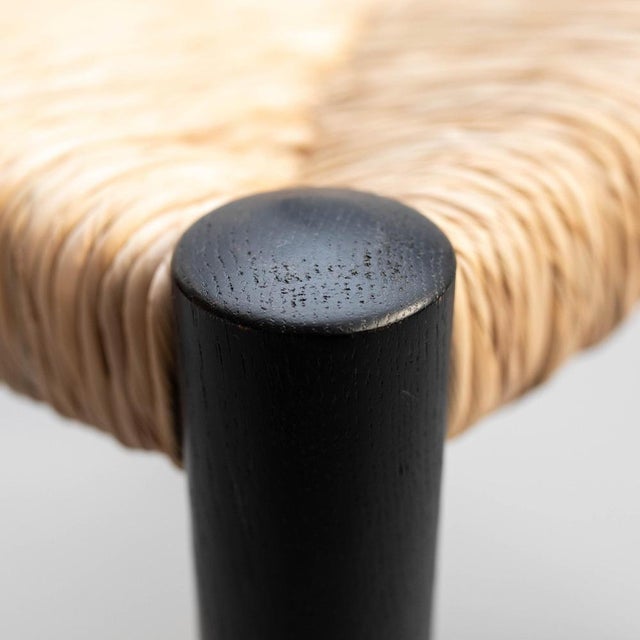 Wood and Rattan Chairs attributed to Charlotte Perriand, 1980s, Set of 4 For Sale - Image 11 of 18